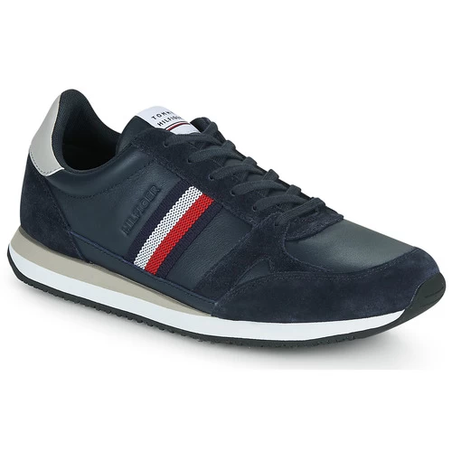 Baskets basses Tommy Hilfiger  RUNNER LO LEATHER STRIPES Marine