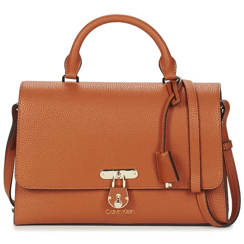 Sac à main  Calvin Klein Jeans  CK SIGNATUREFLAP TOP HANDLE MD Cognac