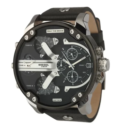 DIESEL Montre bracelet DZ7313 - Pour homme - Chronographe - Quartz - Analogique - Coloris : noir