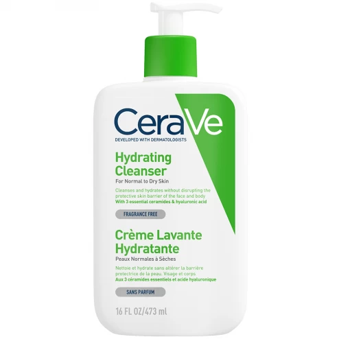 CeraVe Crème Lavante Hydratante – Pour peaux normales à sèches 236ml