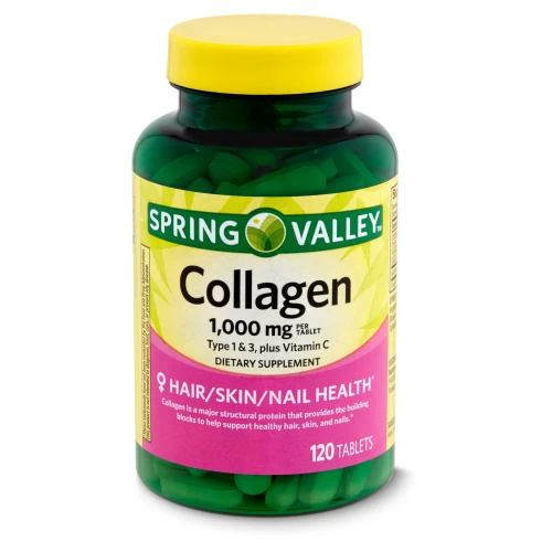 Spring Valley Collagen Type 1 & 3, Plus Vitamine C 1,000 mg, 120 capsules