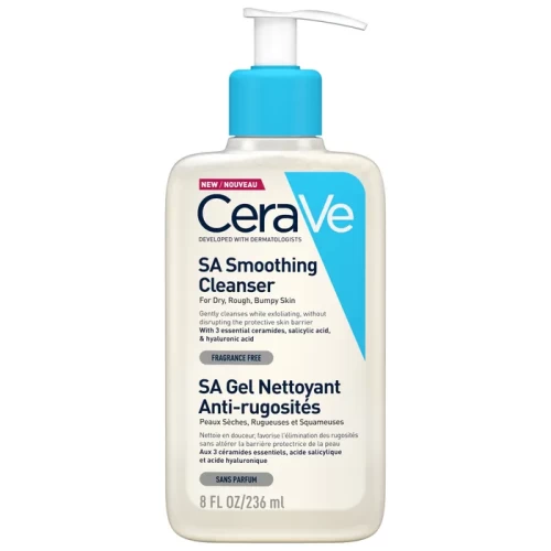 CeraVe Gel Nettoyant Sa Anti-rugosités Pour les Peaux Sèches et Rugueuses, 236 ml