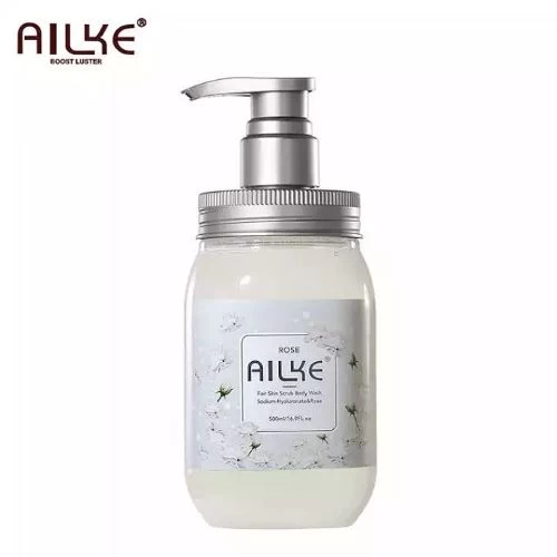 AILKE – gel douche nettoyant gommant pour le corps, à la Rose,