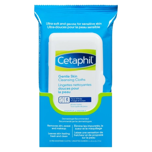 CETAPHIL Lingettes nettoyantes douces pour la peau