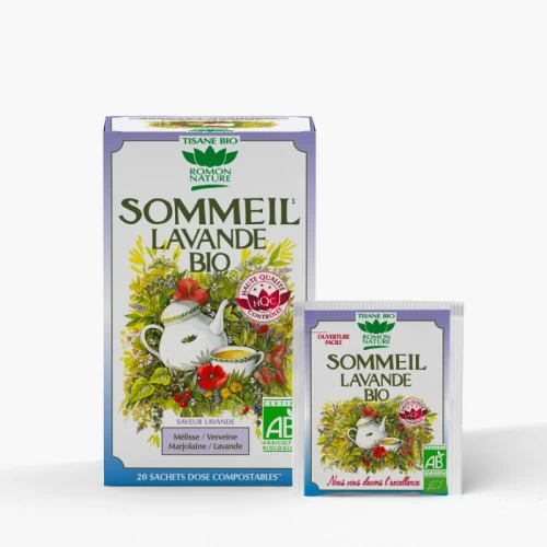 TISANE SOMMEIL LAVANDE BIO – 20 SACHETS - Romon nature