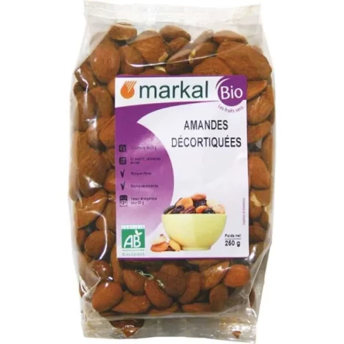 Amandes décortiquées sachet de 250g - Markal