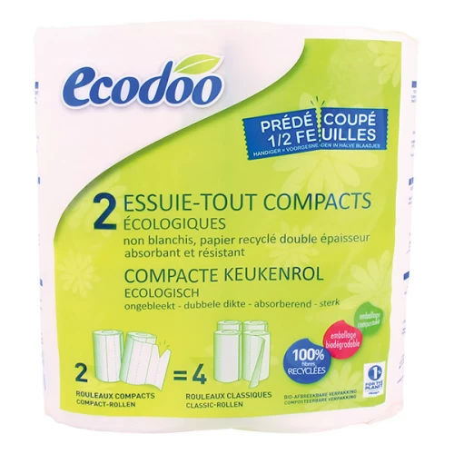 Ecodoo Essuie-tout compact recyclé x2