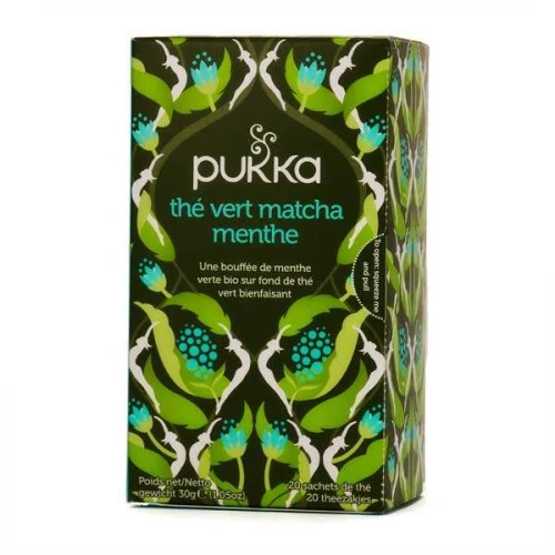 Thé vert Matcha menthe bio 20 sachets - Pukka