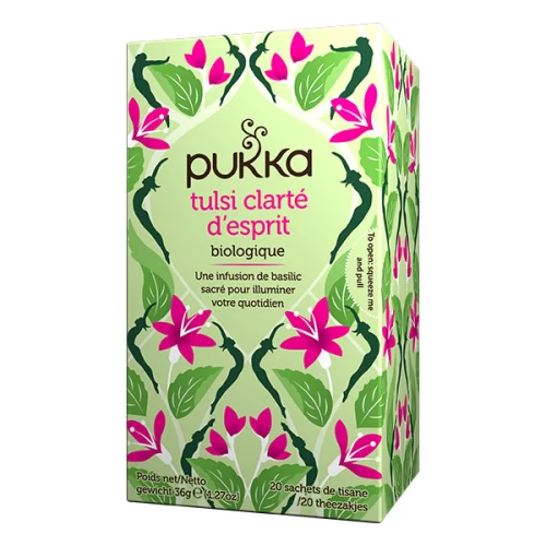 Infusion tulsi clarté d'esprit 20 sachets - pukka