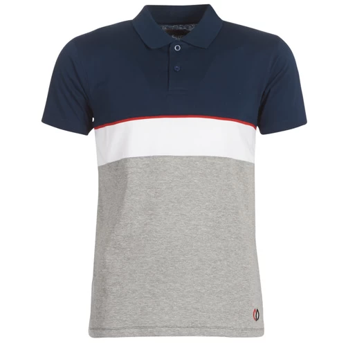 Polos manches courtes Yurban Yurban ACAMAR Marine / Gris / Blanc