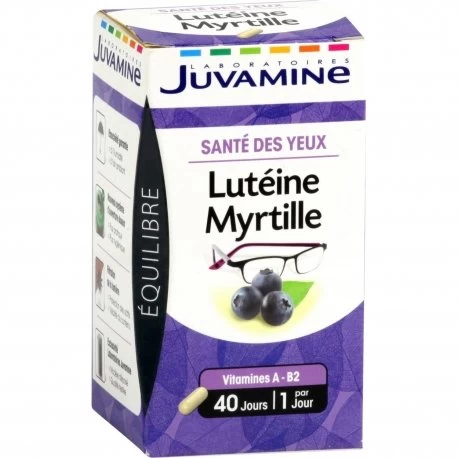 Juvamine Luteine Myrtille santé des yeux – 40 gélules