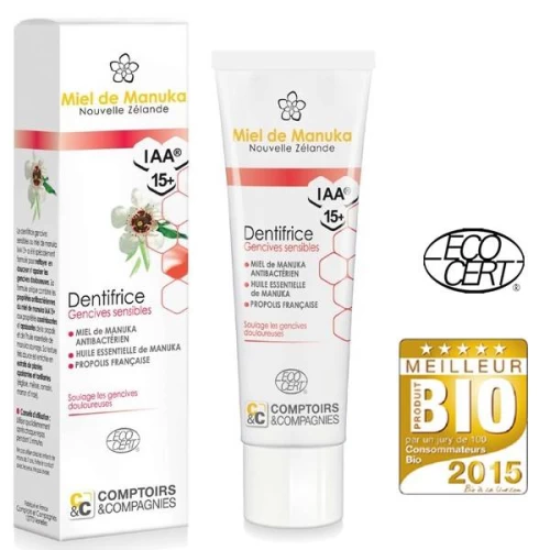 Dentifrice gencives sensibles bio au Miel de Manuka