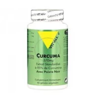 Curcuma + poivre noir - 60 capsules - Vitall+