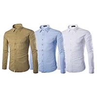 Pack de 3 chemises slim fit: bleu ciel, blanc, beige
