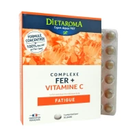 Complexe fer + vitamine C, 30 comprimés - Dietaroma