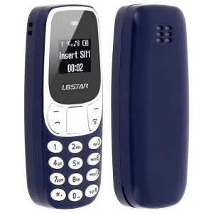 BM10 Mini Phone – Ecran 0.66″ – Dual SIM – Batterie 350mAh – FM Radio – Bluetooth – Ultra Slim – Call BT – Bleu