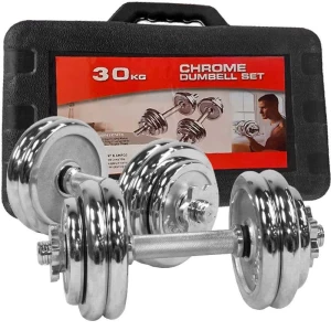 Fitness 20 KG Chrome Dumbbell Set