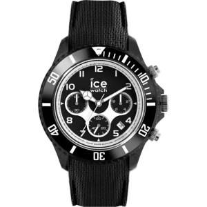 Ice-Watch - ICE dune Black - Montre noire pour homme avec bracelet en silicone - Chrono - 014216 (Large)
