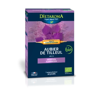 C.I.P. Aubier de tilleul bio 20 ampoules - Digestion, élimination - Dietaroma