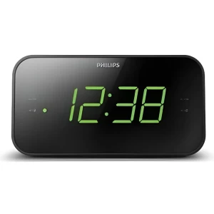 PHILIPS TAR3306/12 - Radio réveil - Grand écran lisible - Tuner FM numérique - Double alarme