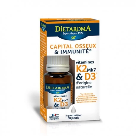 Vitamines naturelles K2Mk7&D3 15ml  - Dietaroma