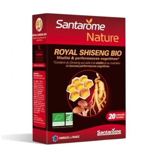 Santarome Royal shiseng bio, 20 ampoules buvables 10ml