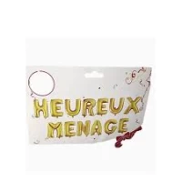 Ballons HEUREUX MENAGE - Doré