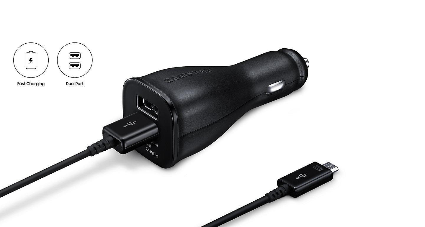 Chargeur rapide double pour allume cigare Micro USB