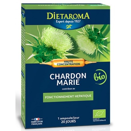 Chardon marie bio haute concentration  20 ampoules - Dietaroma