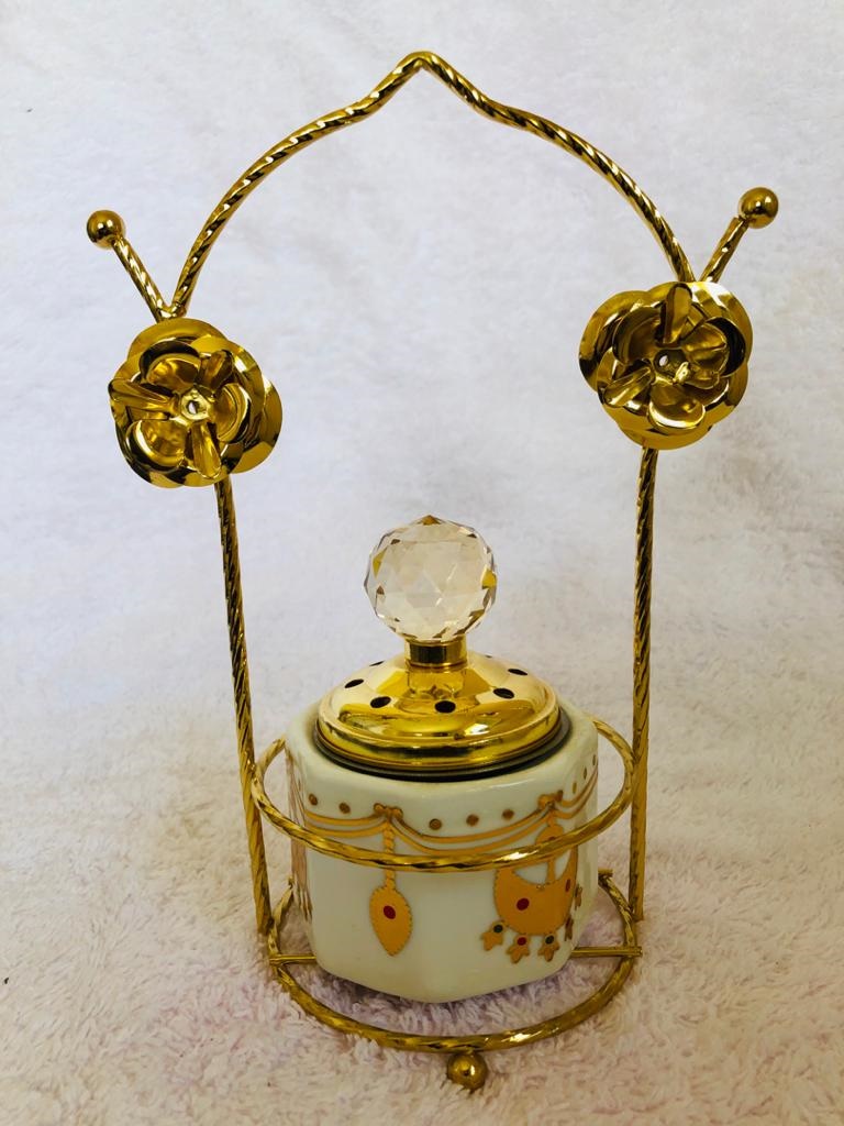 Mini Brûleur d'encens à Charbon en céramique - Marron