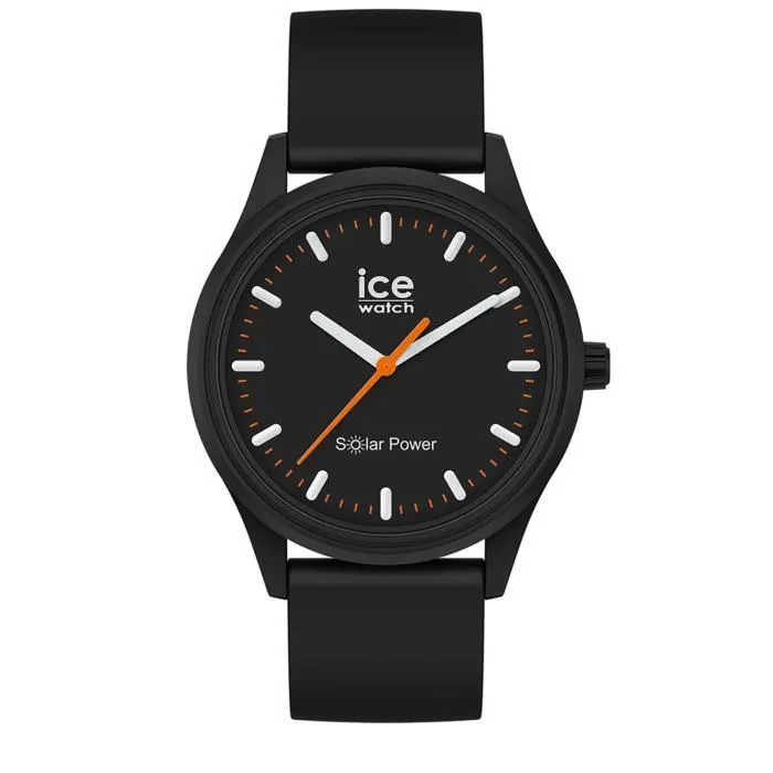 Ice-Watch - ICE solar power Rock - Montre noire mixte avec bracelet en silicone - 017764 (Medium)