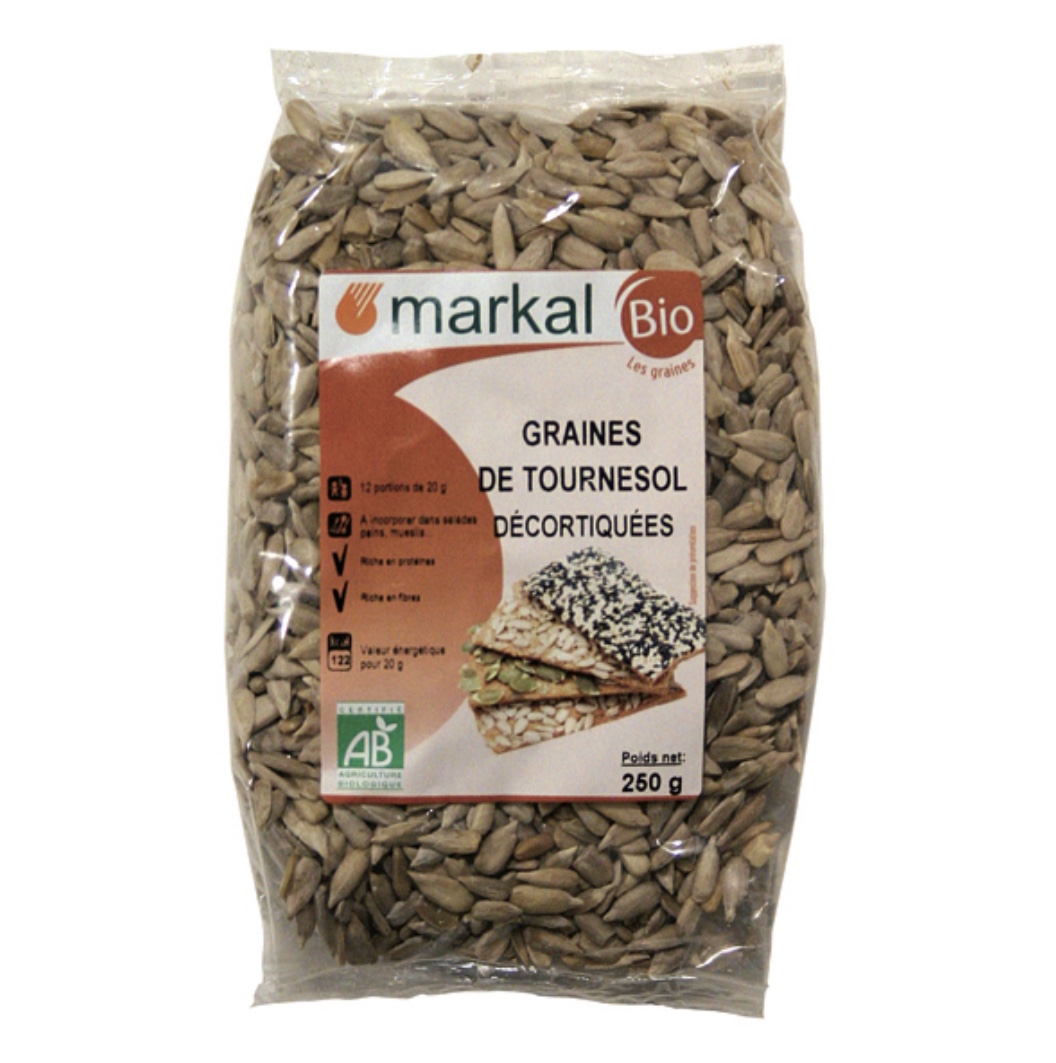 Graines de tournesol décortiquées 250g - markal