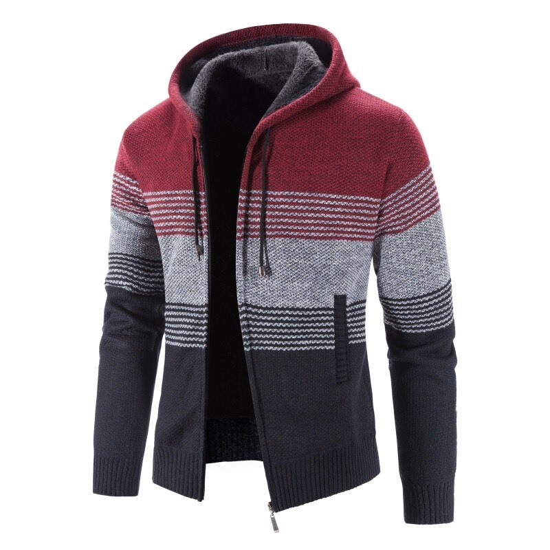 Cardigan à fermeture éclair pour homme