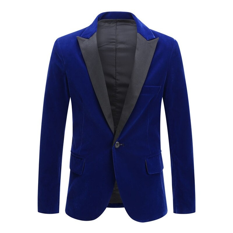 Veste de costume en velours pour hommes