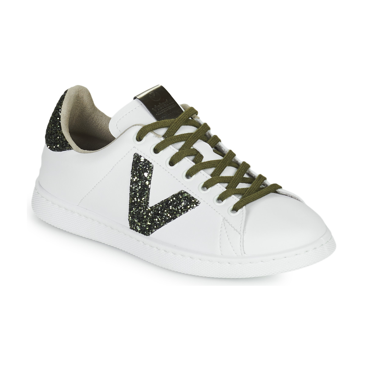 Baskets basses femme Victoria TENIS PIEL Blanc / Kaki