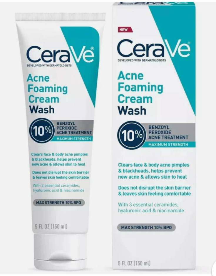 Nettoyant moussant anti-acné CeraVe.