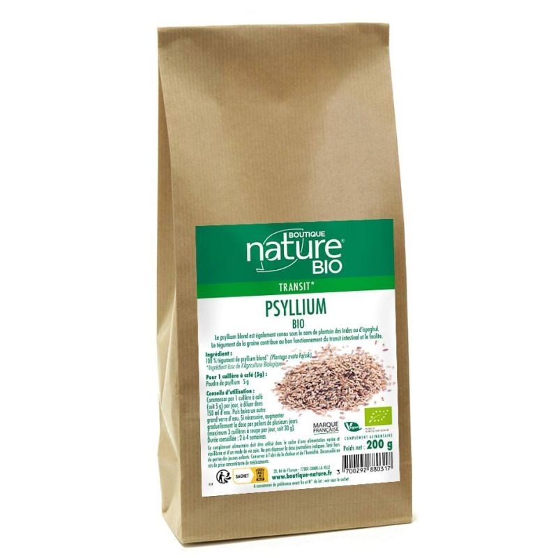 Psyllium blond en poudre bio (200 g)